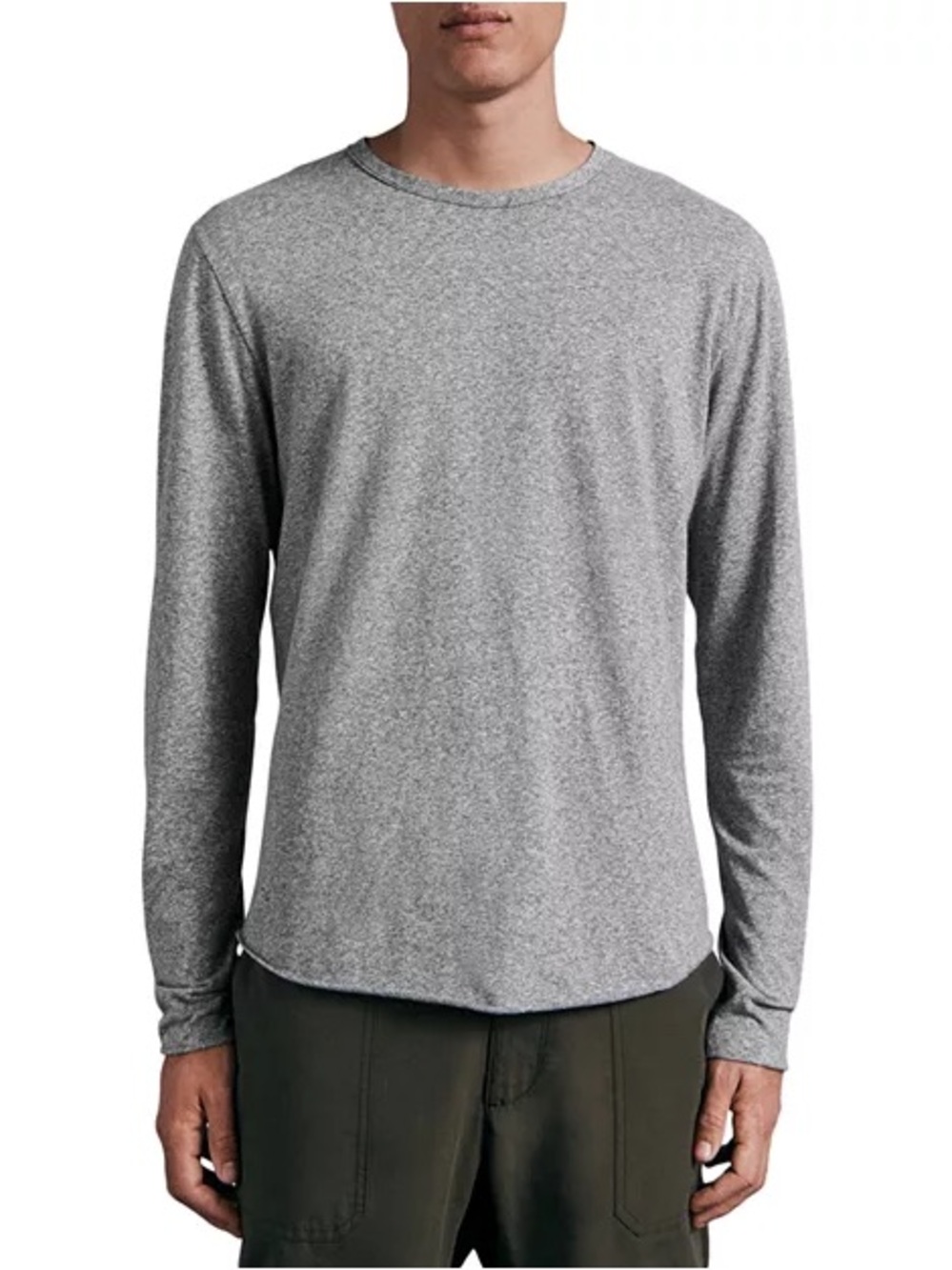 rag & bone Haydon Jaspé Long Sleeve Tee -
Heather Grey - Size XS